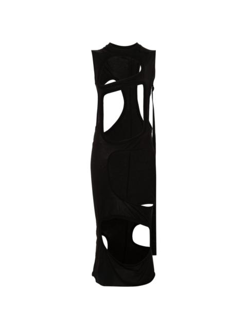 Rick Owens DRKSHDW Membrane cut-out maxi dress