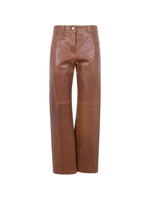 'S Max Mara leather straight trousers
