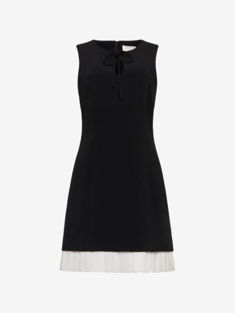 Cinq à Sept Deidra pleated-hem tie-neck dress