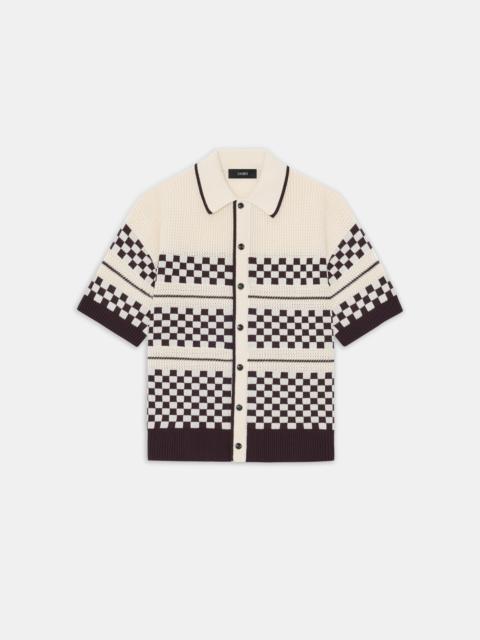 AMIRI CHECKERED MESH SHIRT