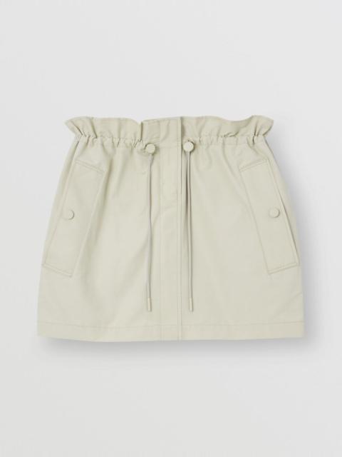 Burberry Technical Cotton Drawcord Mini Skirt