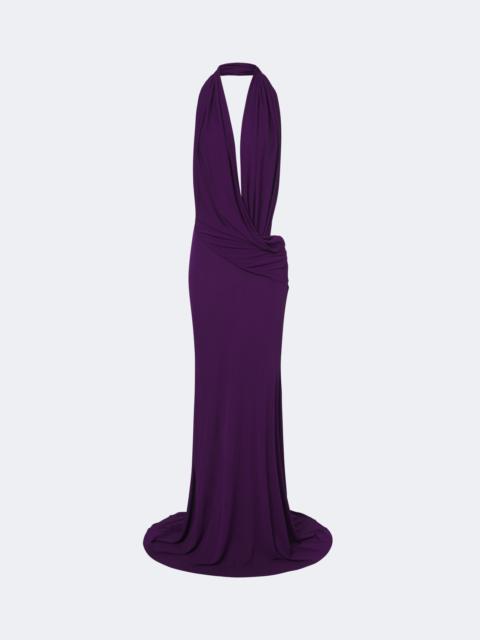 ALEX PERRY Draped halterneck jersey gown
