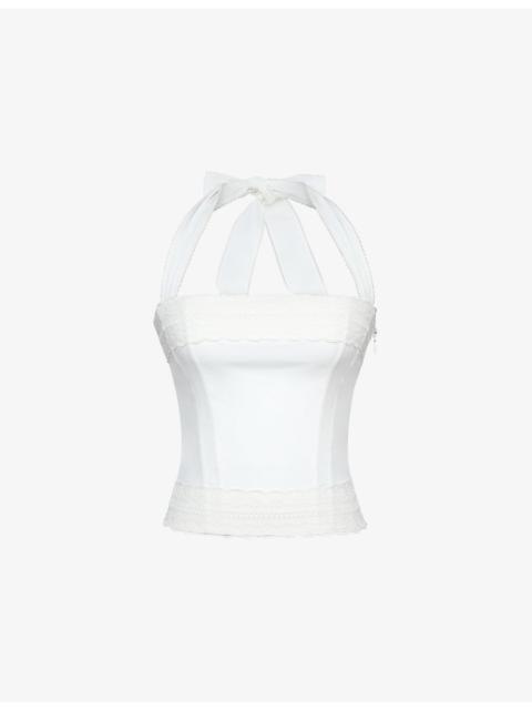 House of CB Cosette Halter-Neck Cotton Top