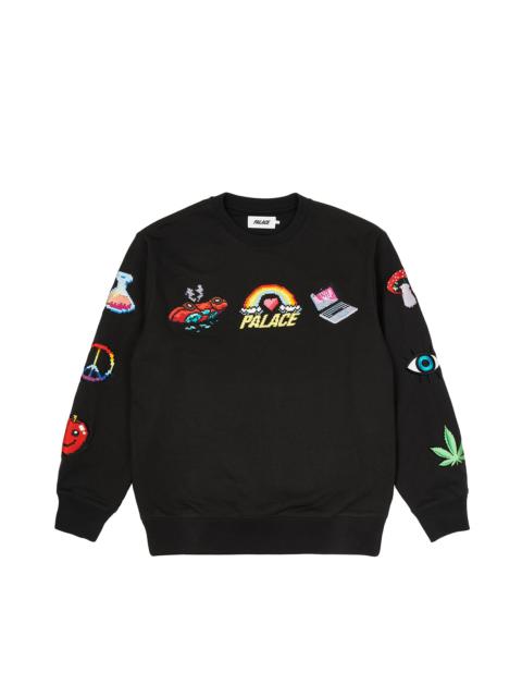 PALACE MIXED MEDIA BITMAP CREW BLACK