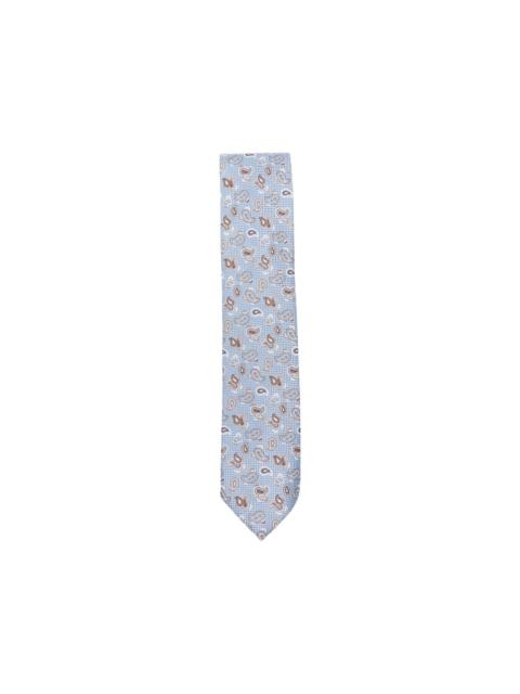 SAPIO paisley check tie