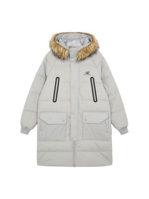 New Balance Classic Long Down Jacket 'White' AMJ14321-ARF