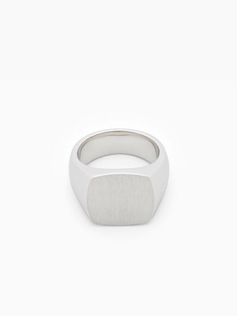 TOM WOOD Cushion Satin signet ring