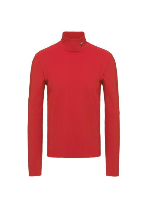 Prada Technical jersey mock turtleneck