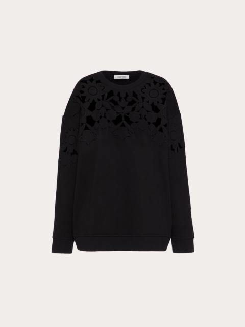 Valentino EMBROIDERED JERSEY SWEATSHIRT
