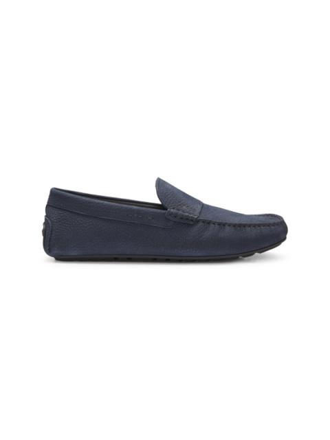 BOSS NUBUCK-LEATHER LOAFERS WITH DRIVER SOLE