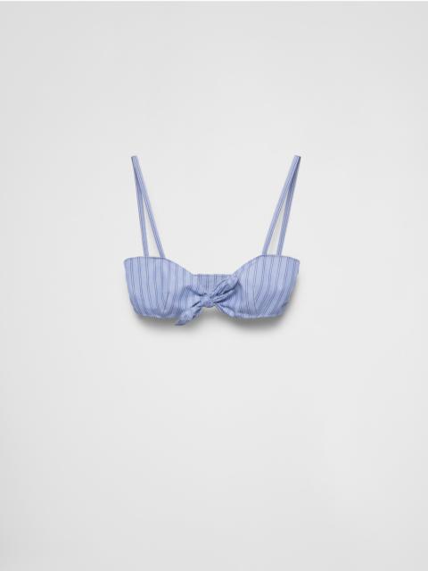 Prada Striped chambray top