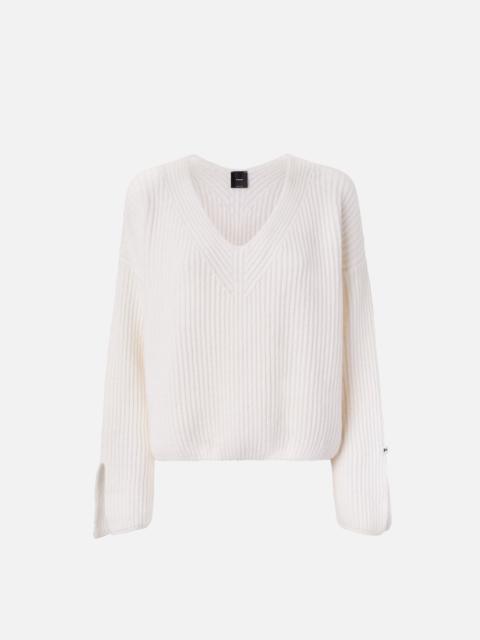 PINKO V-NECK RIB JUMPER