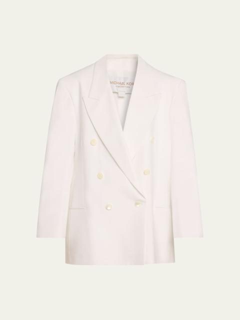 MICHAEL KORS COLLECTION Shawn Linen Double-Breasted Jacket
