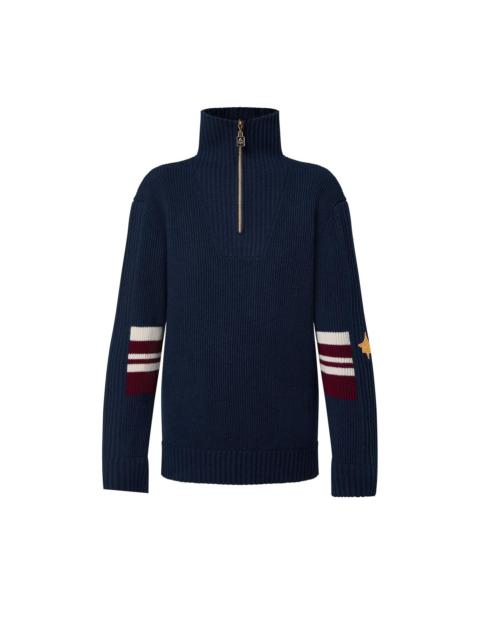 Louis Vuitton Stripe Detail Ribbed Turtleneck Pullover