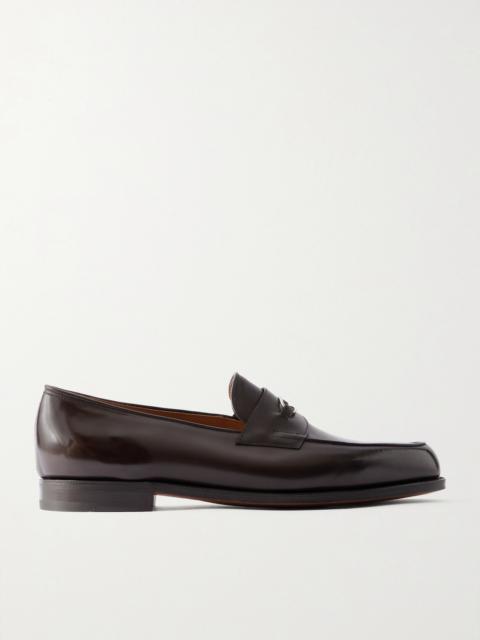 John Lobb Lopez Embellished Leather Loafers