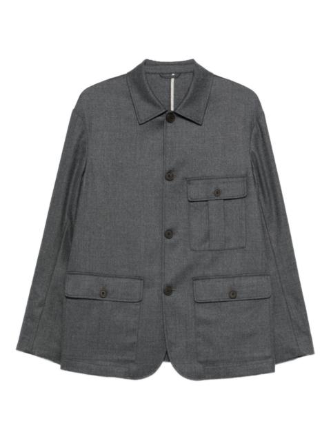 EMPORIO ARMANI wool-blend shirt jacket