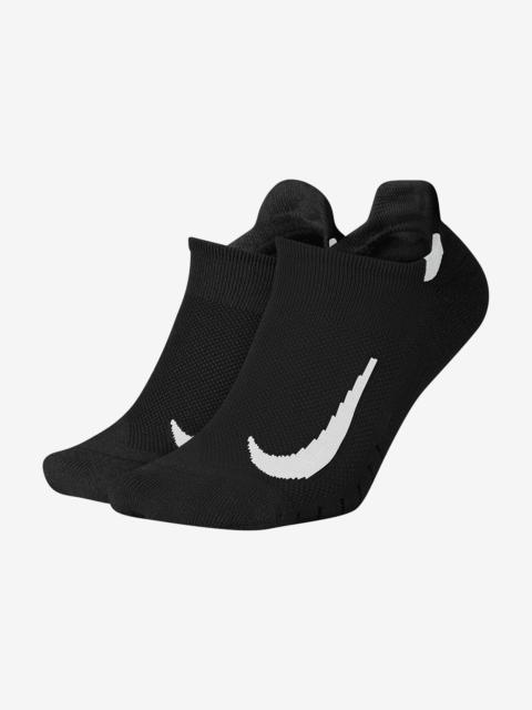 Nike Multiplier Running No-Show Socks (2 Pairs)