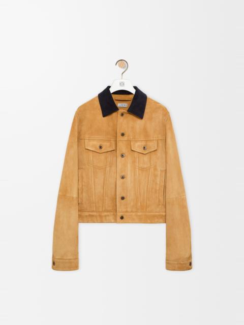 Loewe Trucker jacket in suede goat skin