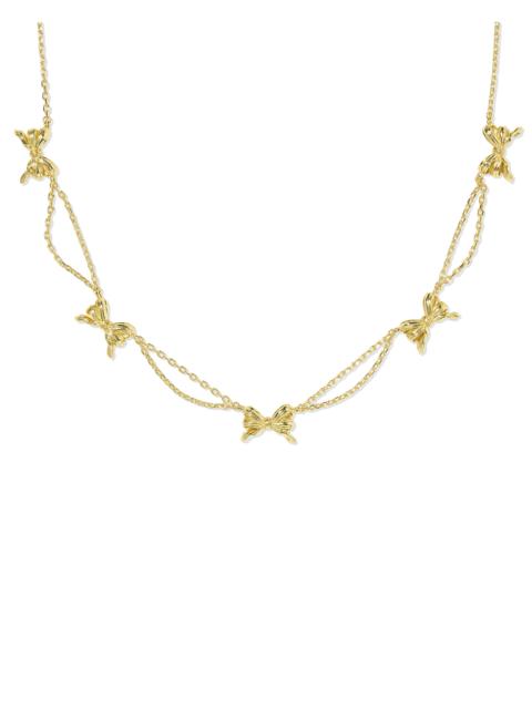 KENDRA SCOTT Bow Gold Strand Necklace