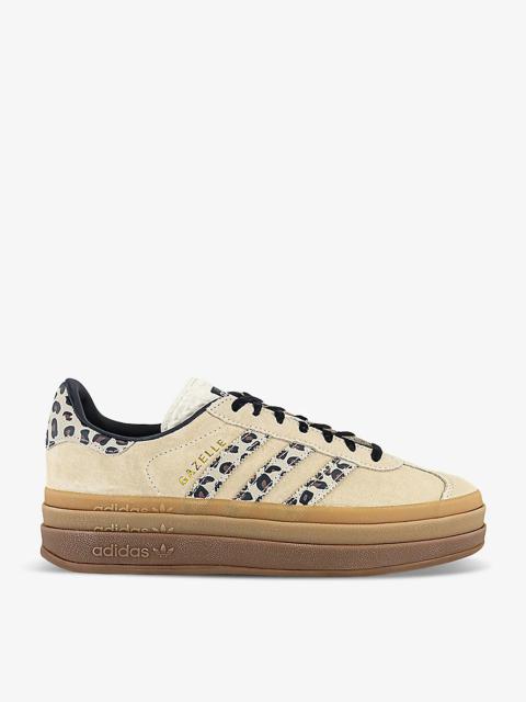 adidas Gazelle Bold brand-embellished suede low-top trainers