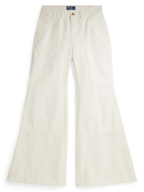 Polo Ralph Lauren Women's High-Rise Cotton Flared Pants - Cream