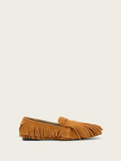 ALLSAINTS SANDY SUEDE FRINGE LOAFERS