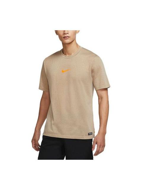 Nike Pro Dri-FIT Adv Training Sports Quick Dry Round Neck Short Sleeve Khaki DD1704-247