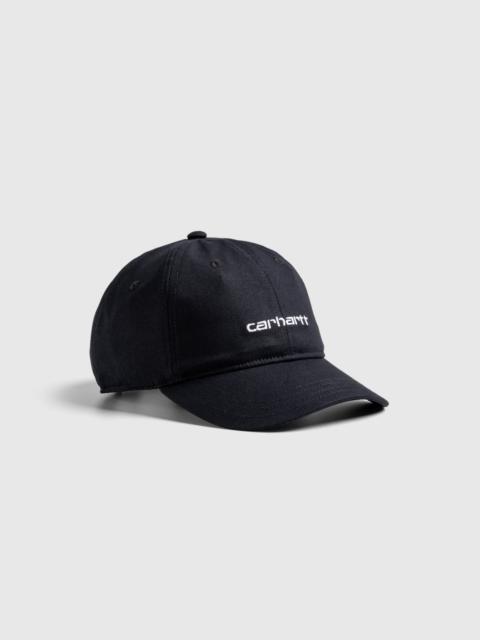 Carhartt WIP – Canvas Script Cap Black/White