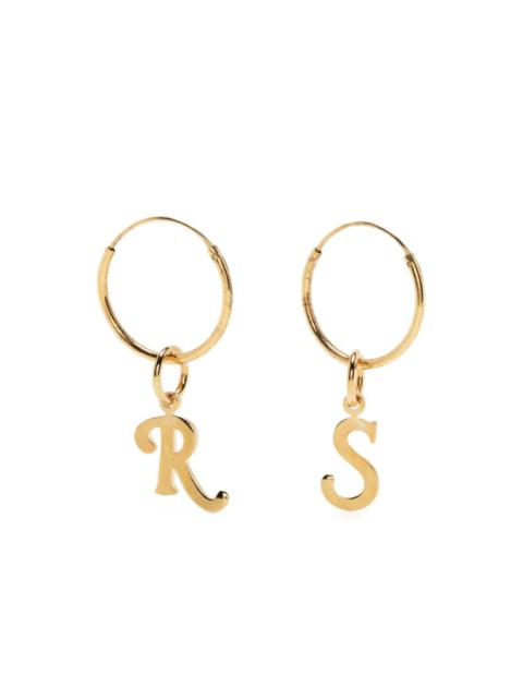 Raf Simons LOGO HOOP EARRINGS