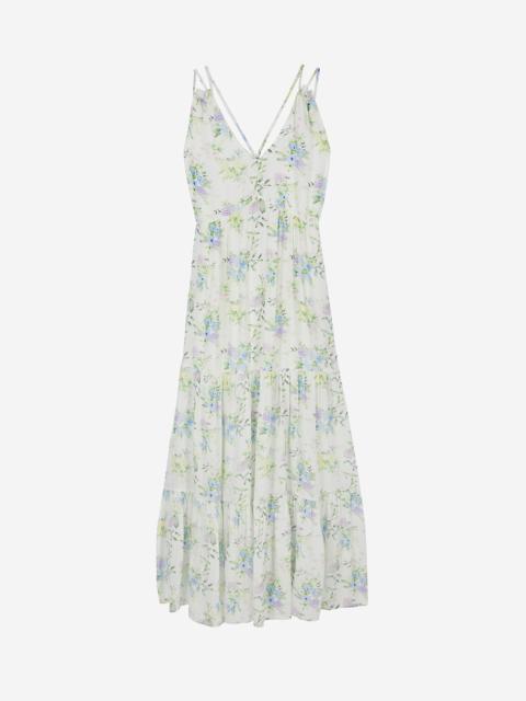 The Kooples LONG PRINTED DRESS WITH LACING