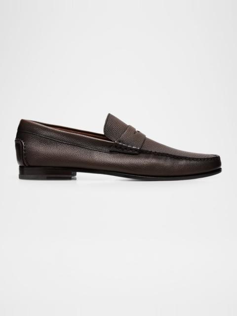 Santoni Men's Ikangia Leather Penny Loafers