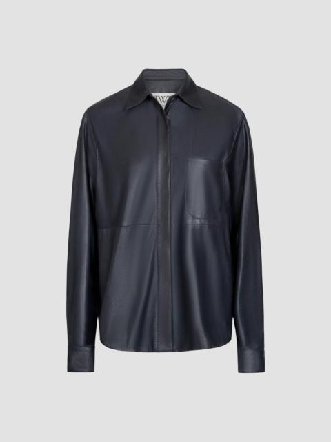 TWP Women's Cowboy Update Leather Shirt - Midnight