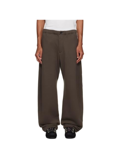 sacai Khaki Cotton Jersey Sweatpants