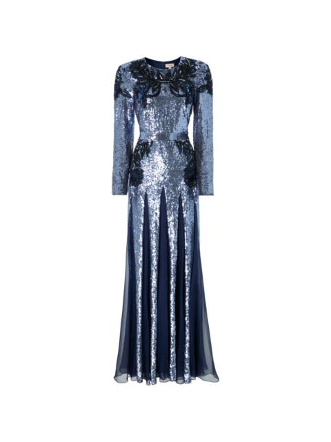 Temperley London Porta floral-embroidered maxi dress