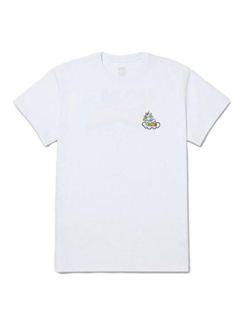 (WMNS) Vans Unicorn Lake Rainbow T-shirt 'White' VN000C0SWHT