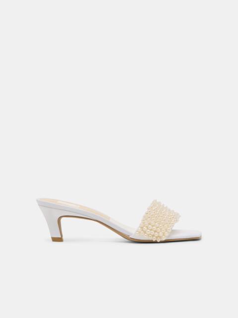 dolce vita REXA PEARL HEELS OFF WHITE SATIN