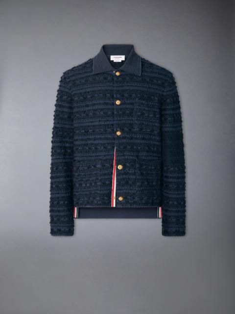 Thom Browne KNIT TWEED 4-BAR UTILITY JACKET