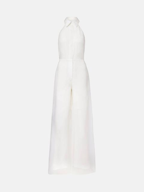 Max Mara Tunca semi-sheer silk gown