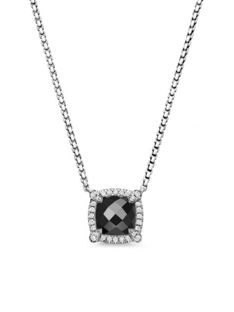 DAVID YURMAN Women's Petite Chatelaine Pavé Bezel Pendant Necklace with Diamonds - Black Onyx