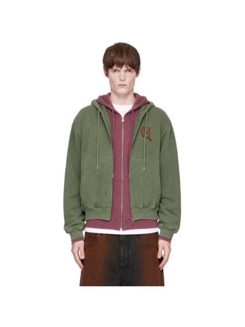EGONLAB Green & Burgundy Double Hoodie