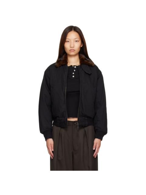 NOTHING WRITTEN Black Maison Pilot Jacket