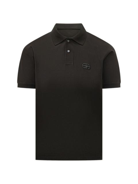 EMPORIO ARMANI logo-patch polo shirt