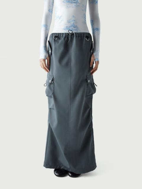 Tailored Cargo Maxi Skirt