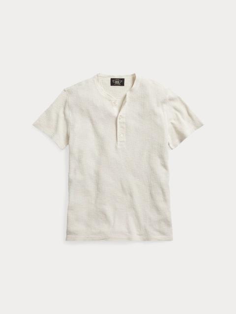 RRL by Ralph Lauren Waffle-Knit Short-Sleeve Henley Shirt