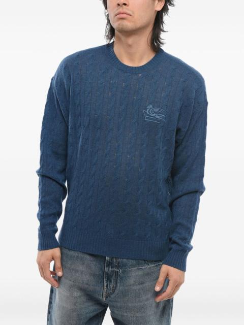 Etro cable-knit embroidered sweater