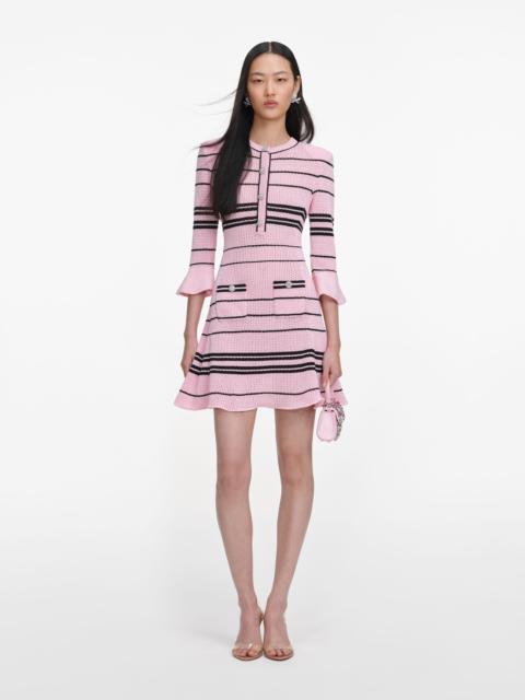 Pink Stripe Knit Mini Dress