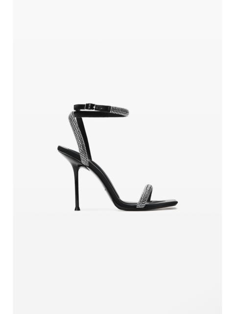 Alexander Wang julie 105mm crystal hotfix ankle strap sandal