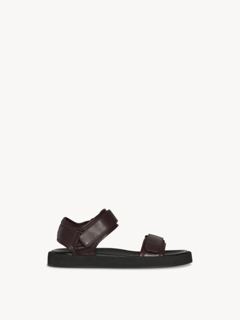 The Row Hook and Loop Sandal in Leather