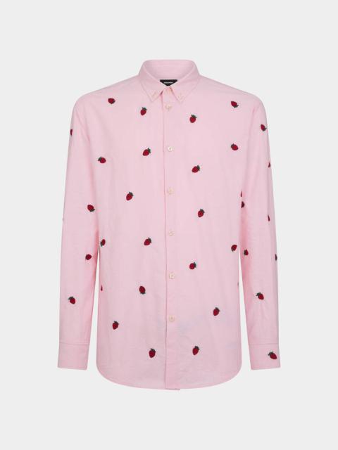 DSQUARED2 EMBROIDERED FRUITS SHIRT