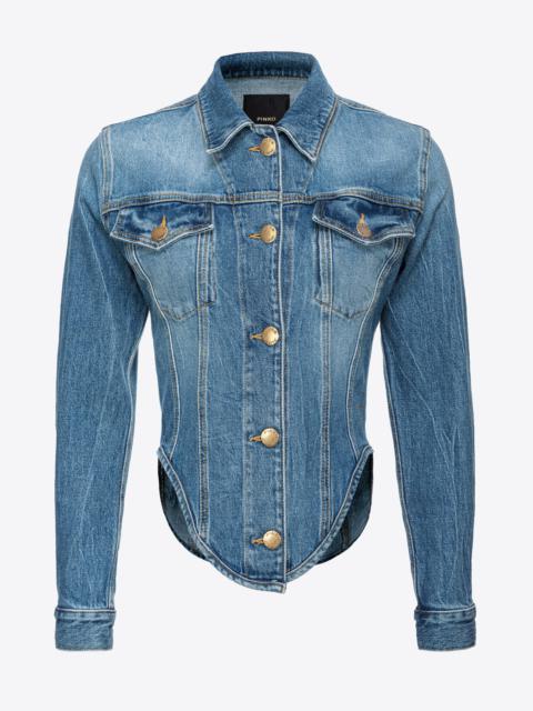 PINKO DENIM BUSTIER JACKET